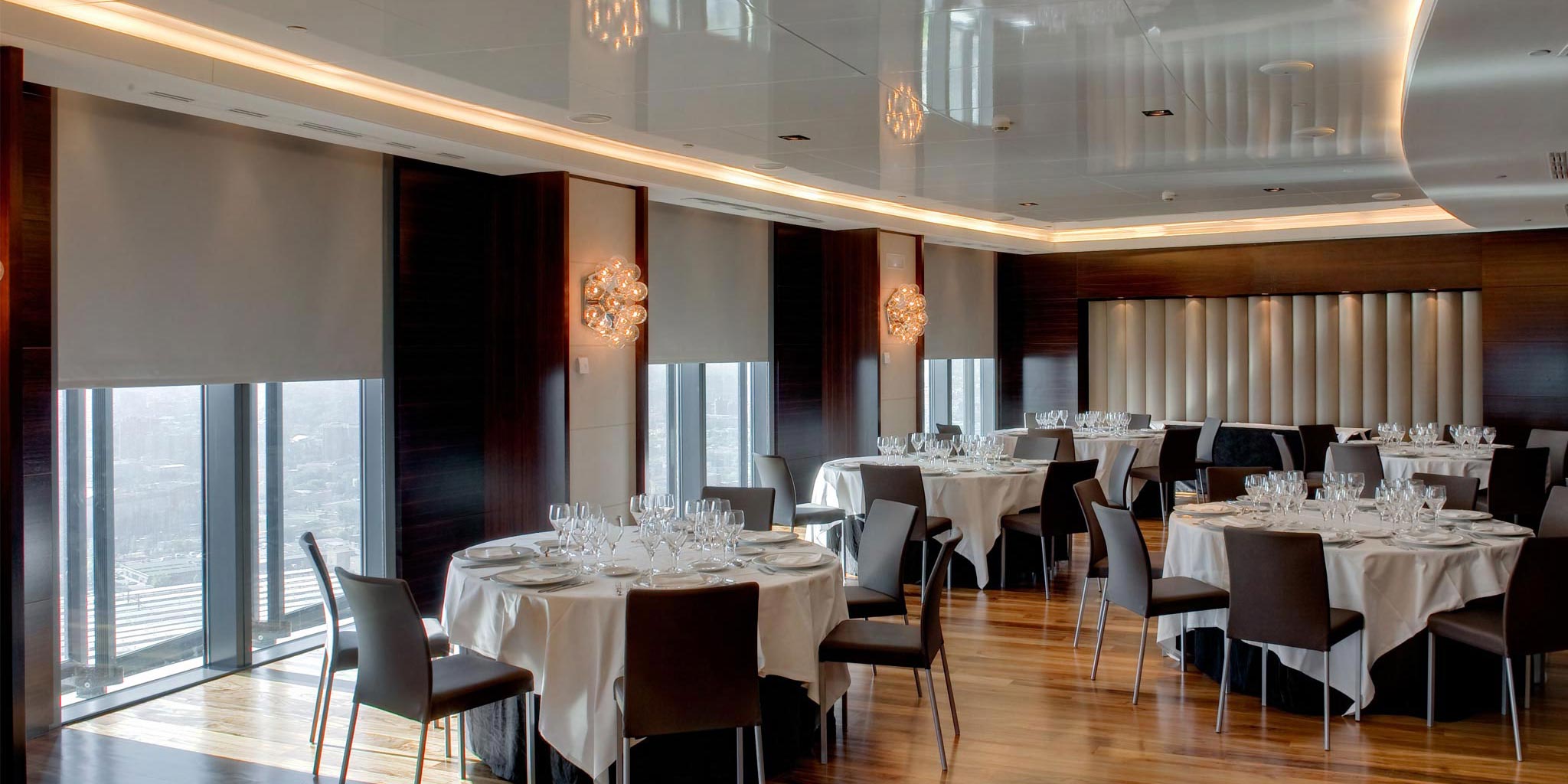 event venue with Lutron blackout shades