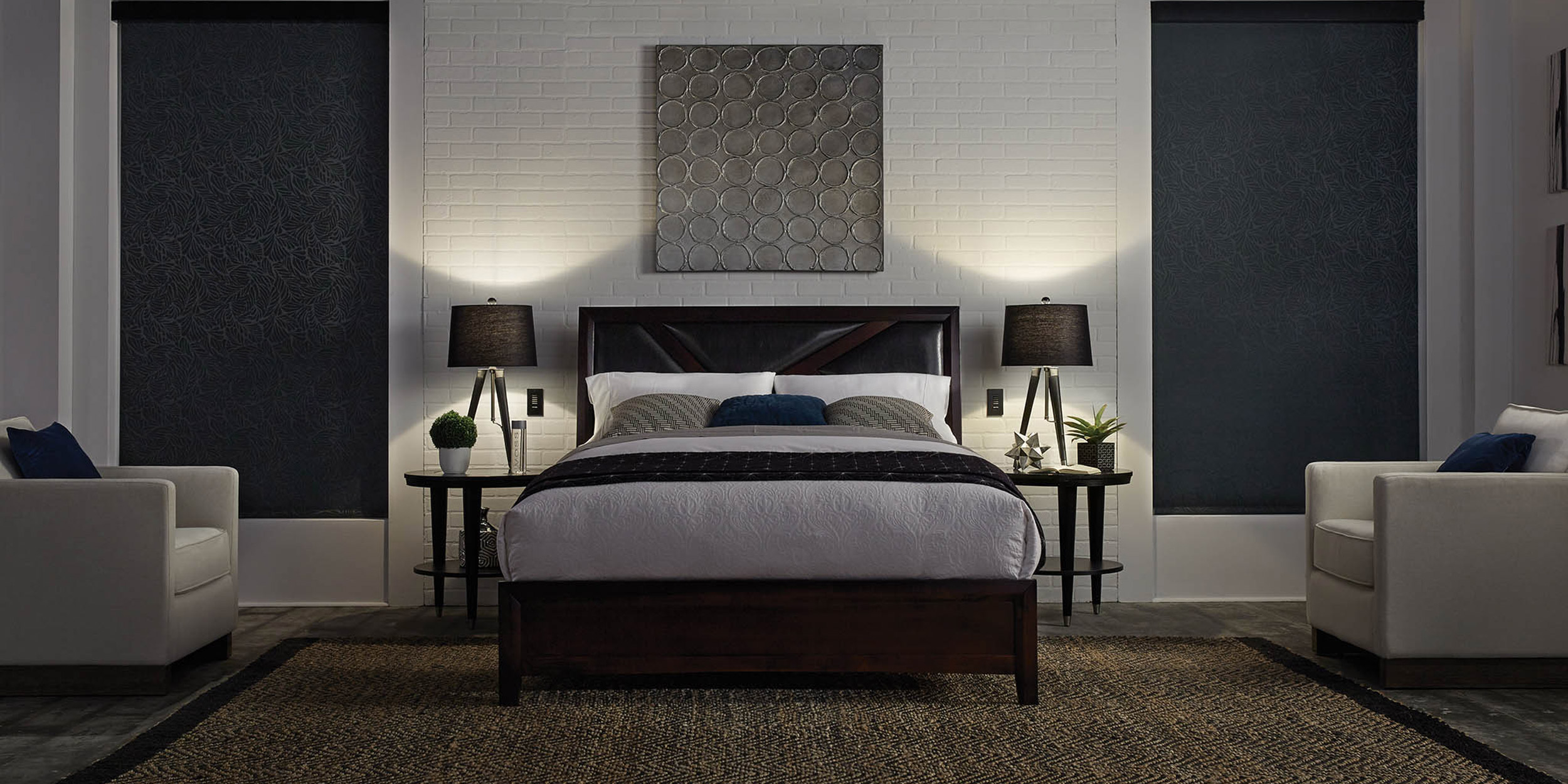 Lutron Bedroom Evening