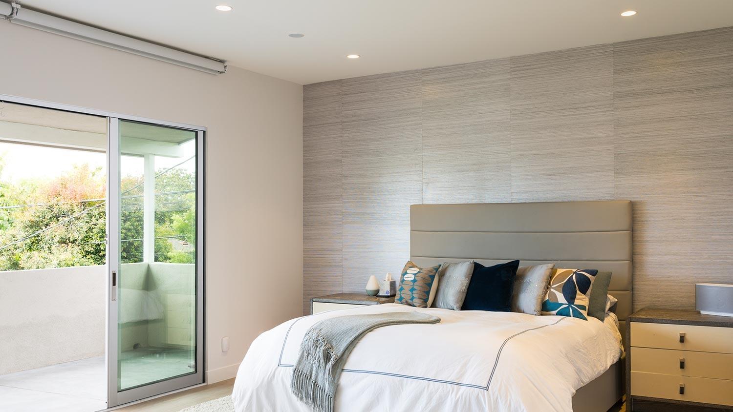 Lutron Natural lighting in a bedroom
