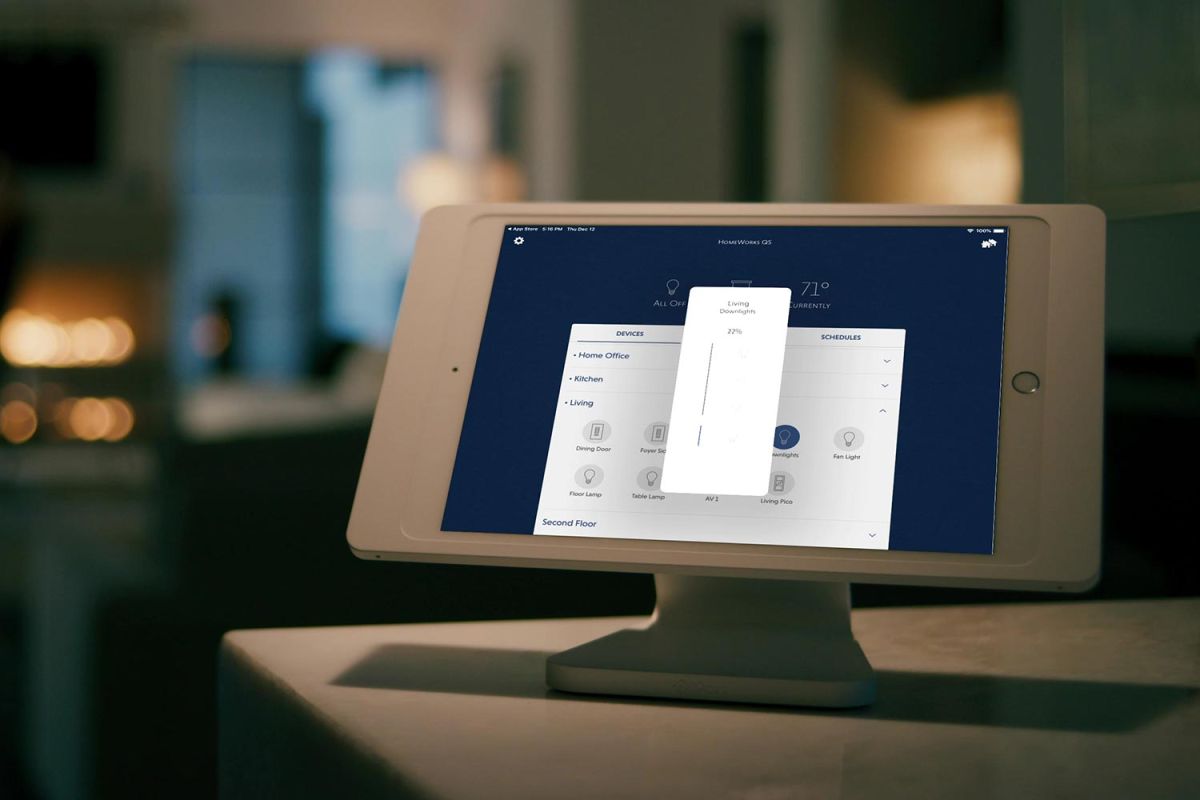 Lutron Radiora 3 app in an iPad
