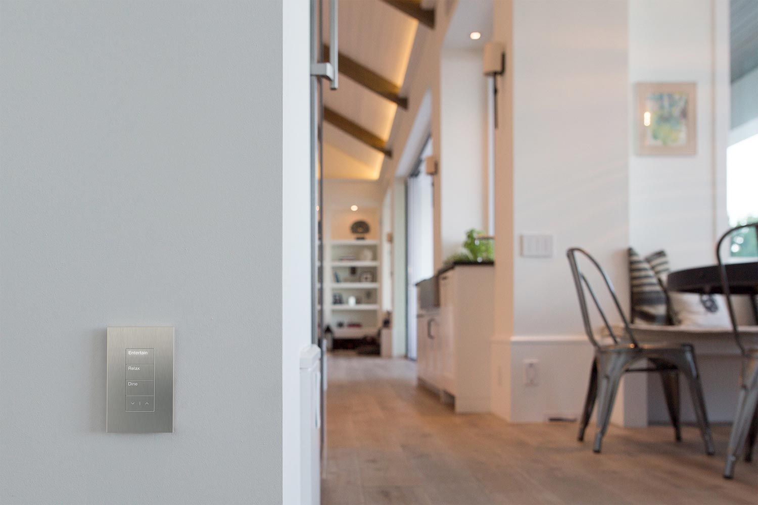 Lutron Keypad on a white wall