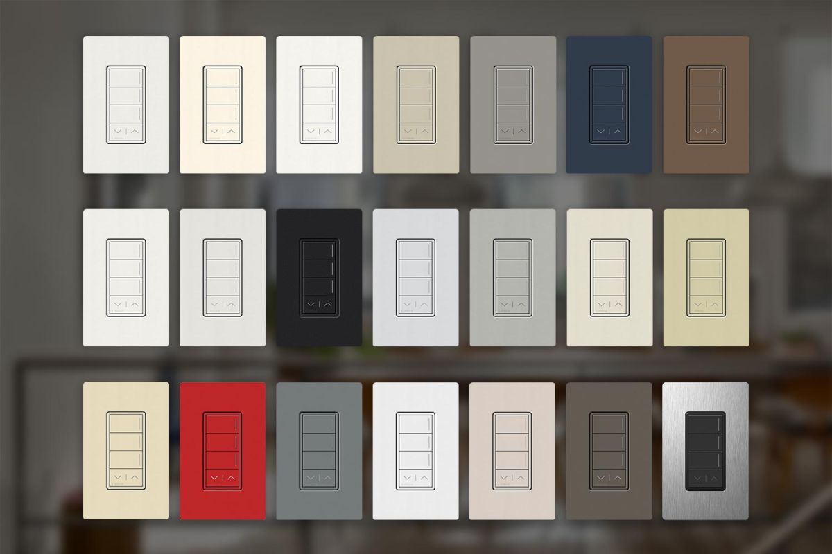 Lutron keypads in Multiple colors