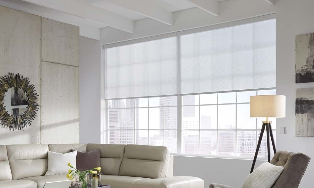 Rollery Solar shades in a living room
